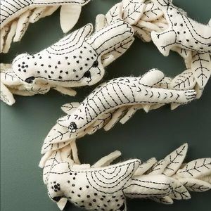 Anthropologie stitched  felted bird song garland
